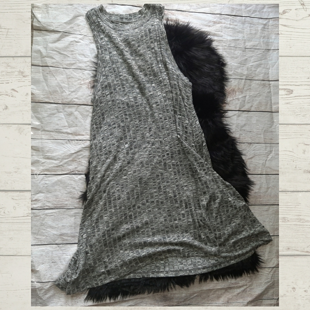 MAEVE Grey and White Dress